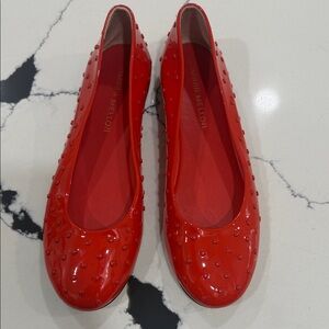 Tamara Mellon Red Studded Flats